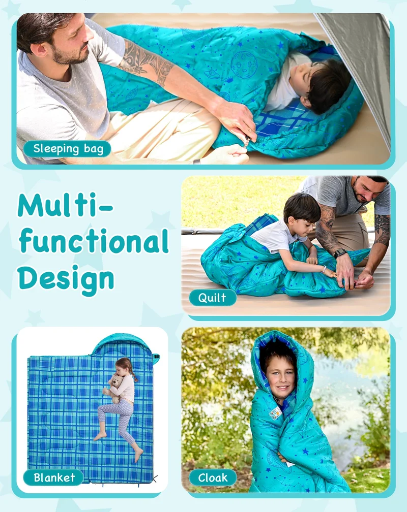 Galaxy Zoo C 300 Kids Sleeping Bag Adjustable Length