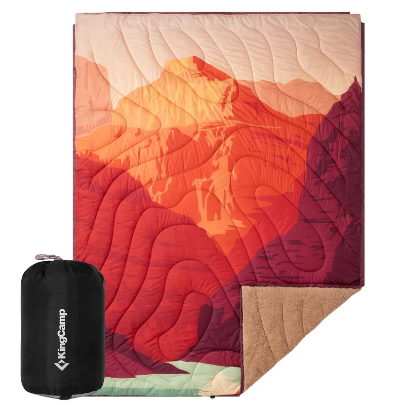 Boho Printed Wearable Camping Blanket | Large Sherpa & Water-Resistant Picnic Blanket for Outdoor Concerts, Beach & Travel