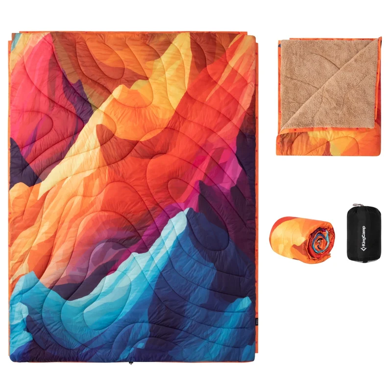 Boho Printed Wearable Camping Blanket | Large Sherpa & Water-Resistant Picnic Blanket for Outdoor Concerts, Beach & Travel