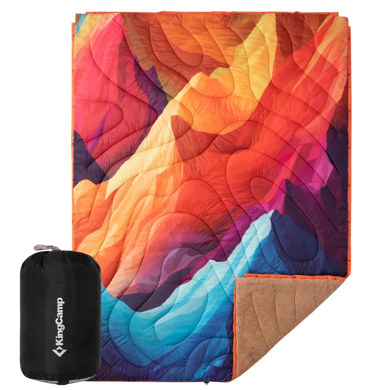 Boho Printed Wearable Camping Blanket | Large Sherpa & Water-Resistant Picnic Blanket for Outdoor Concerts, Beach & Travel