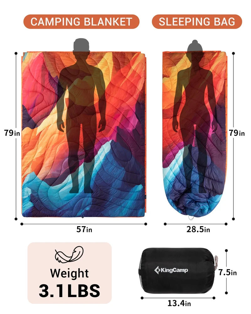 Boho Printed Wearable Camping Blanket | Large Sherpa & Water-Resistant Picnic Blanket for Outdoor Concerts, Beach & Travel