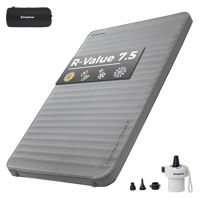 Double Self-Inflating Camping Mattress with Pump