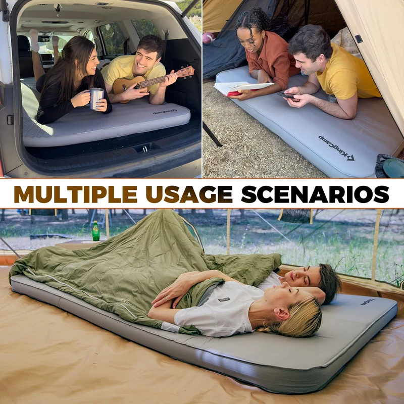 Double Self-Inflating Camping Mattress with Pump