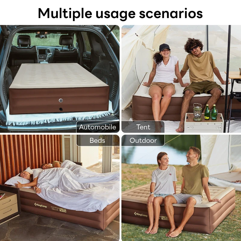 CAMPER DELUX 45 Queen Inflatable Mattress Built in Automatic Pump