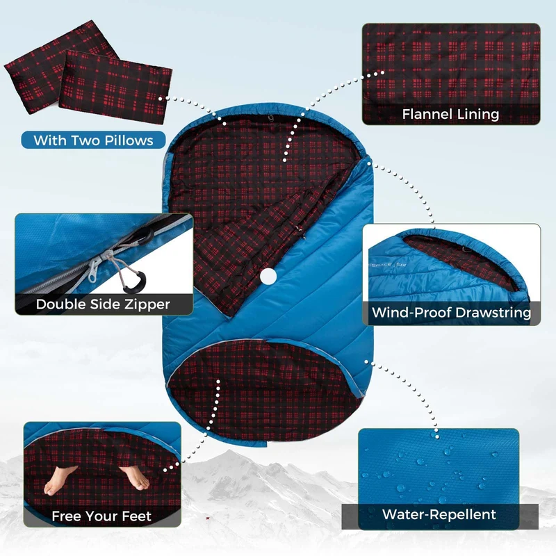 FREESPACE 250D Double-Sized Sleeping Bag