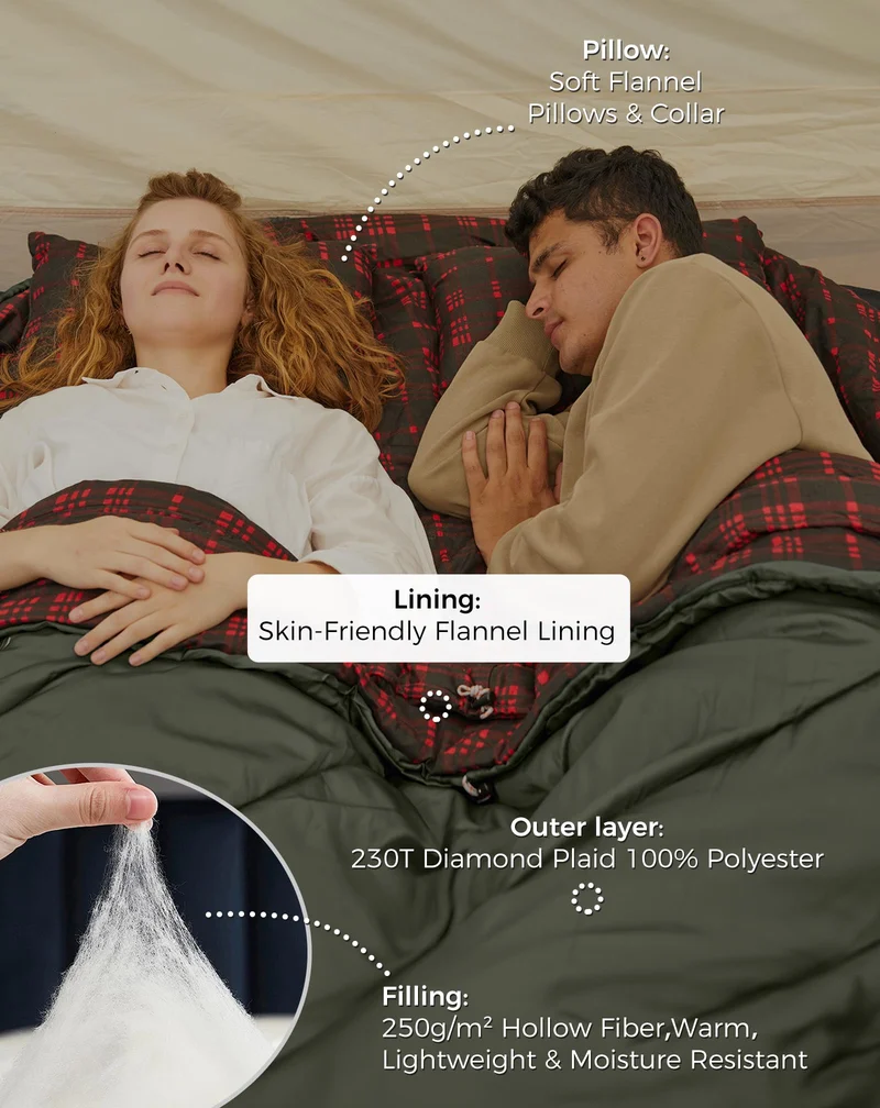 FREESPACE 250D Double-Sized Sleeping Bag