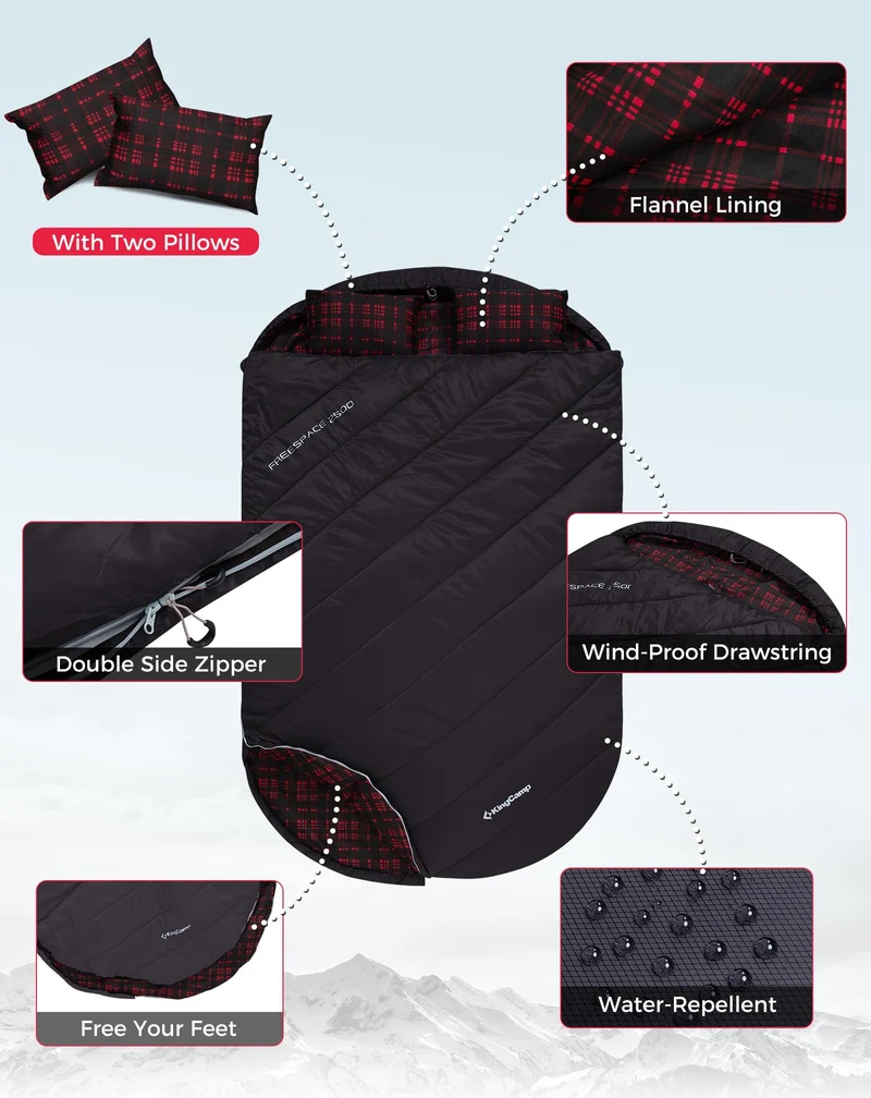 FREESPACE 250D Double-Sized Sleeping Bag