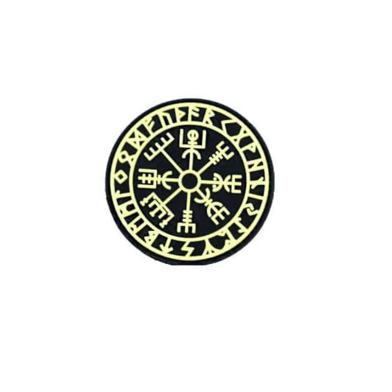 Patch nordischer Kompass "Vegvisir" (Ø 8 cm)