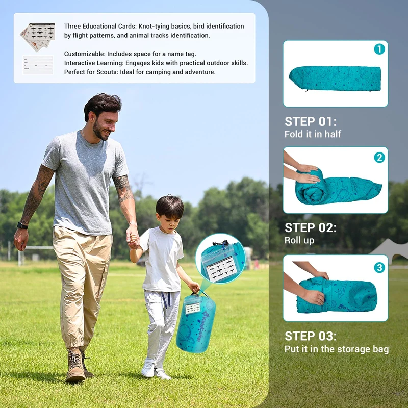 KingCamp Galaxy Zoo C 300 Kids' Hooded Sleeping Bag
