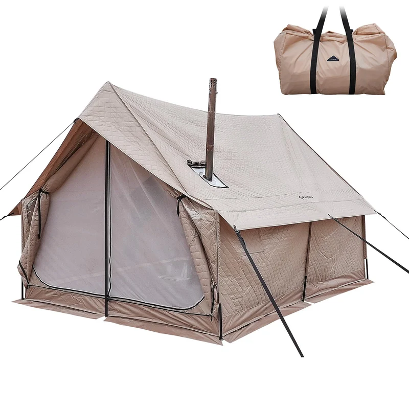 KingCamp 4-Season Cotton Cabin Tent with Stove Jack for 4-5 People