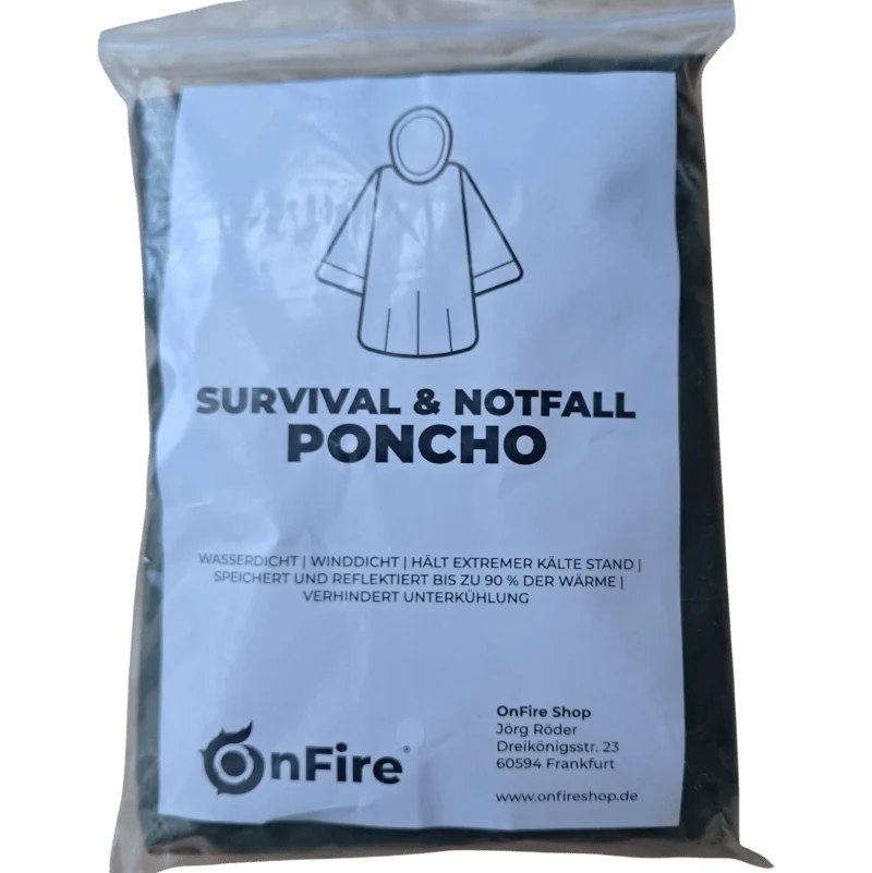 Ultraleichter Survival & Notfall Poncho