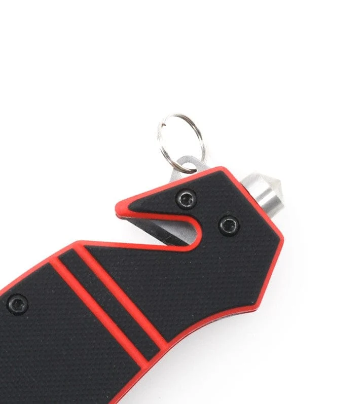 Rettungsmesser RED LINE 2.0 mit gerader Klinge und Ringöse plus Holster