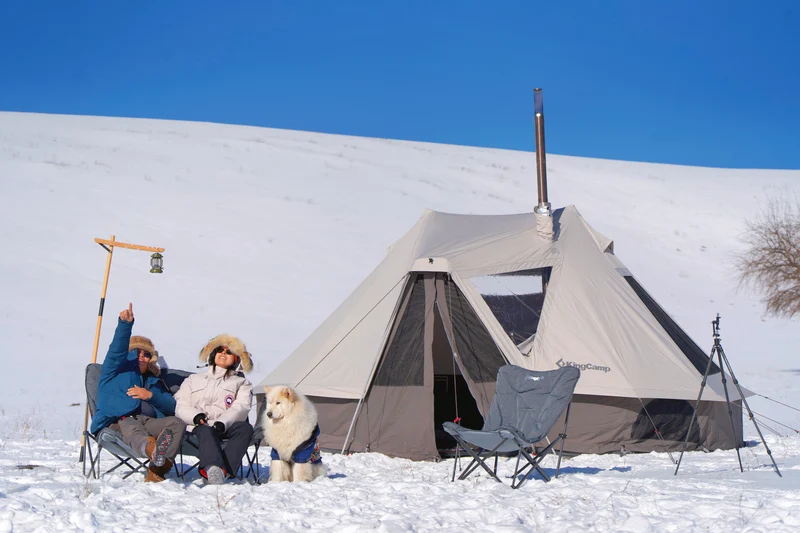 KHAN VILLA 15FT TC Canvas Glamping Tent with Stove Jack