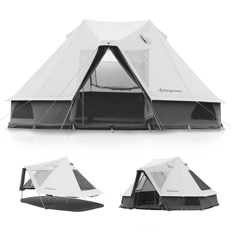 KHAN VILLA 15FT TC Canvas Glamping Tent with Stove Jack