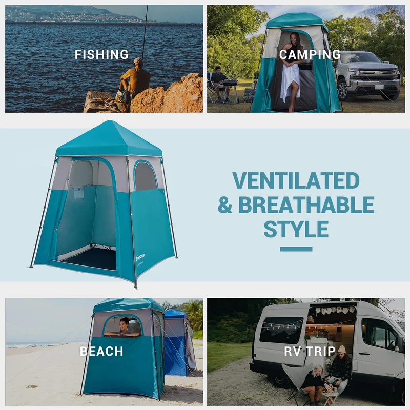 KingCamp Outdoor Shower Tents for Camping, Portable Instant Pop Up Privacy Tent