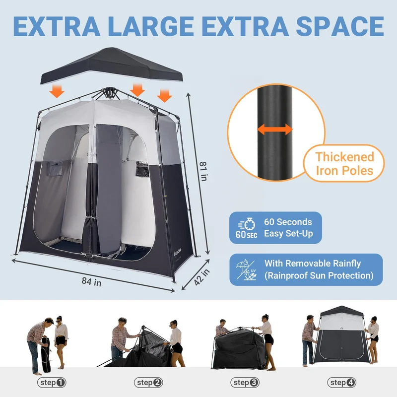 KingCamp Outdoor Shower Tents for Camping