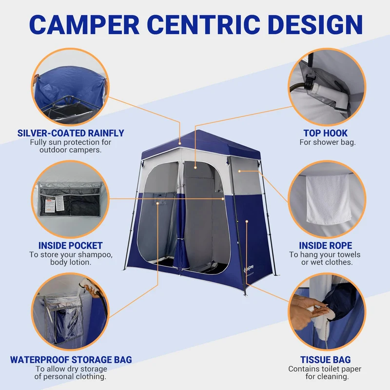 KingCamp Outdoor Shower Tents for Camping