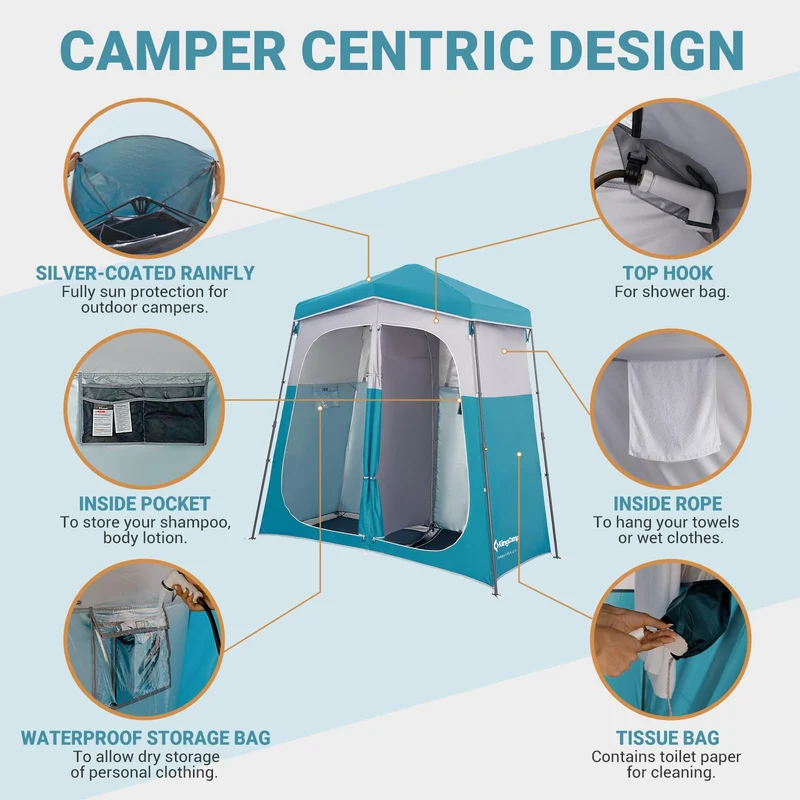 KingCamp Outdoor Shower Tents for Camping