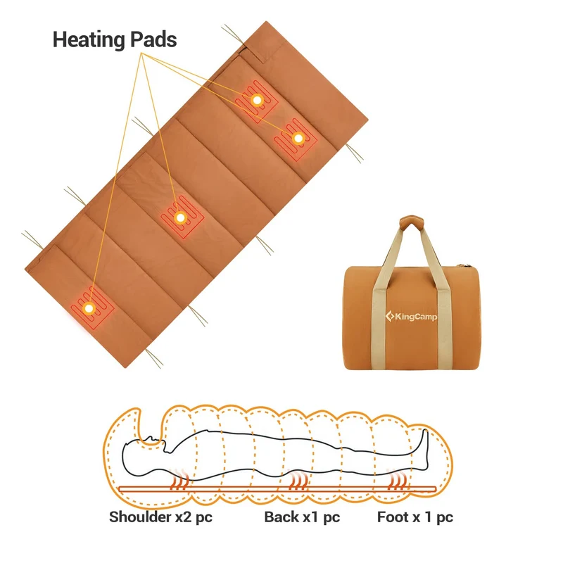 KingCamp Winner Heated Sleeping Bag with 3 Temperature