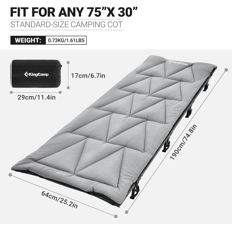 CAMP PAD 350 Quilted Camping Cot Pad