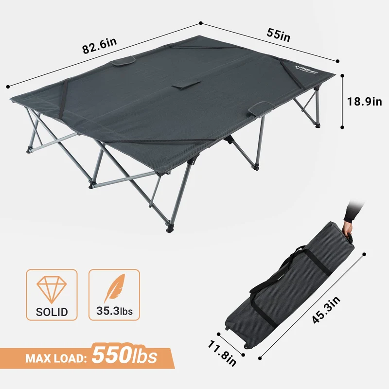 Luxury Double Folding Camping Cot
