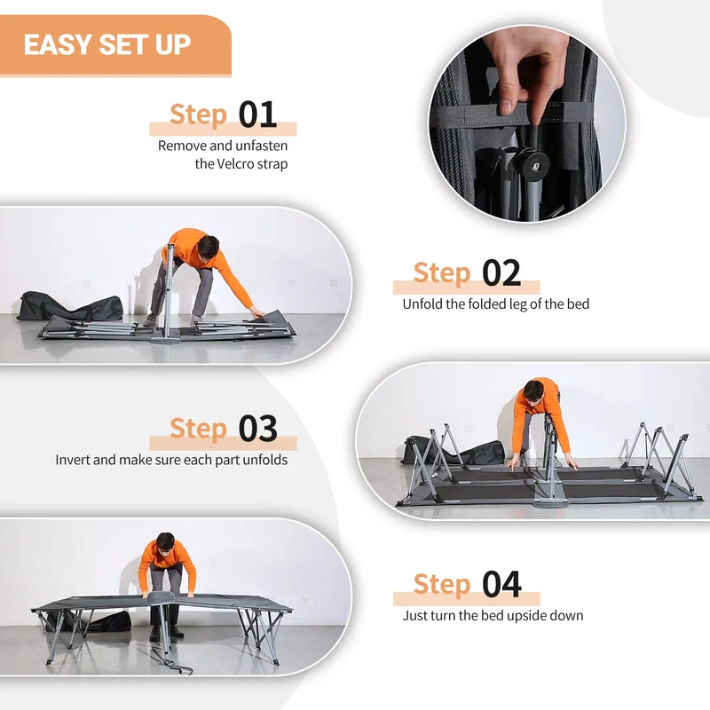 Luxury Double Folding Camping Cot