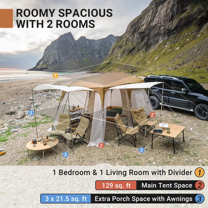Mountain In T2 Quick-Setup Cabin Tent