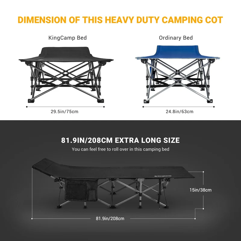 Oversized Heavy Duty Camping Cot