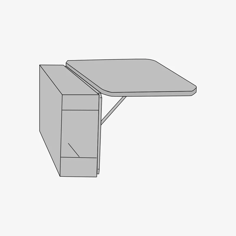 TableBox Stauraum mit Klapptisch für VW T7 Multivan von SpaceCamper Modular