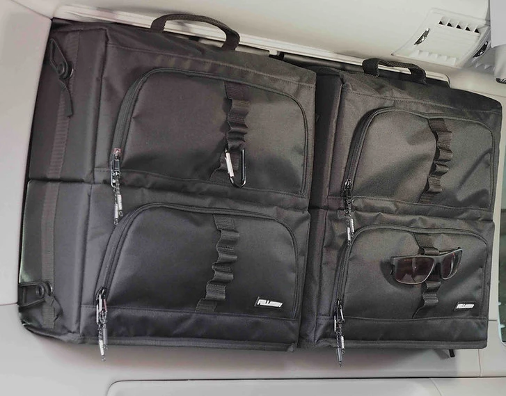 Fenstertaschen-Set für VW T5 T6 T6.1 Multivan/Caravelle (2 Taschen/1 Träger) - modular erweiterbar