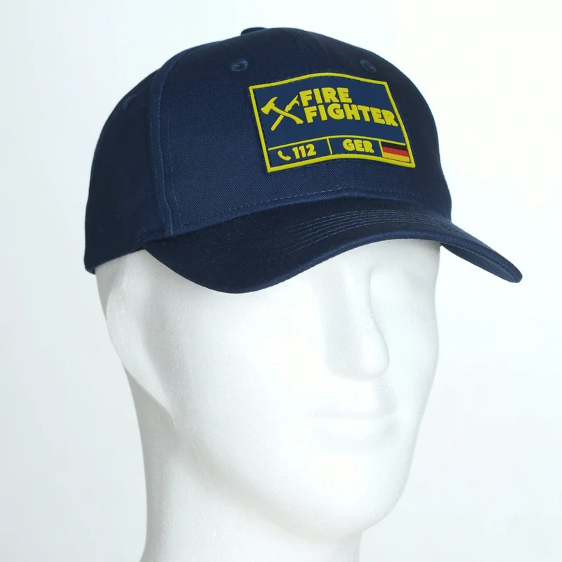 Baseball Cap Mütze mit Patchfläche & Karabiner für Feuerwehr,THW & Outdoor & Jagd