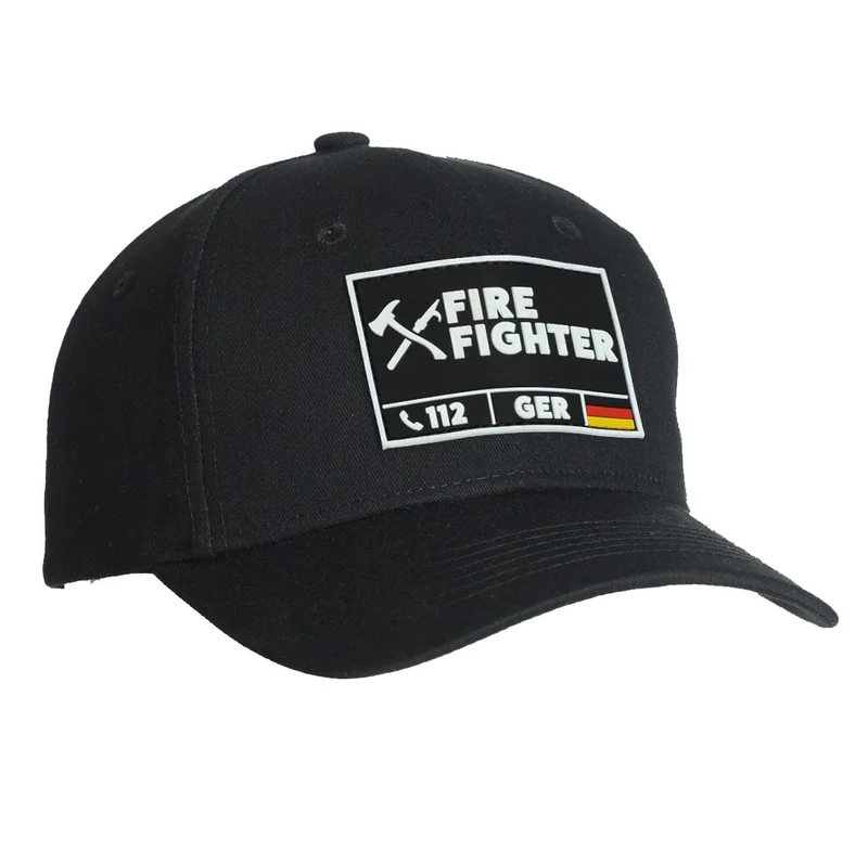Baseball Cap Mütze mit Patchfläche & Karabiner für Feuerwehr,THW & Outdoor & Jagd