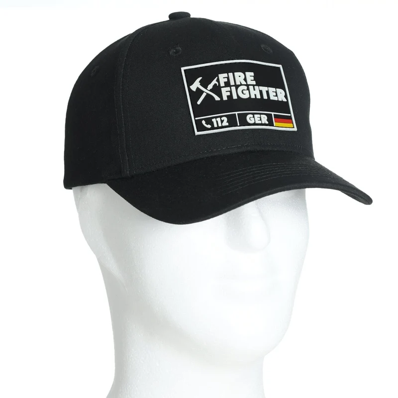 Baseball Cap Mütze mit Patchfläche & Karabiner für Feuerwehr,THW & Outdoor & Jagd