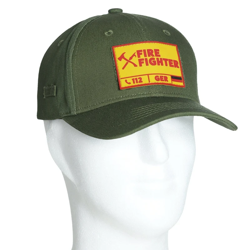 Baseball Cap Mütze mit Patchfläche & Karabiner für Feuerwehr,THW & Outdoor & Jagd
