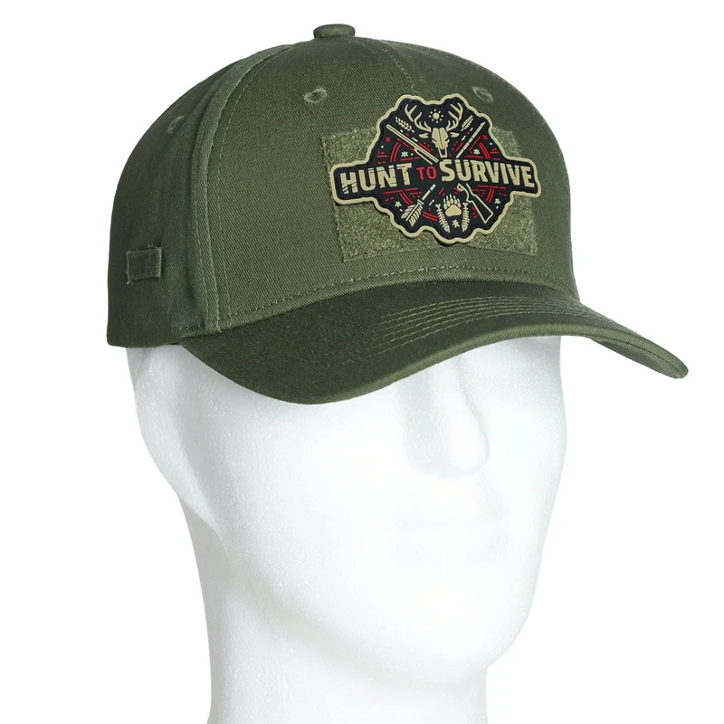 Baseball Cap Mütze mit Patchfläche & Karabiner für Feuerwehr,THW & Outdoor & Jagd