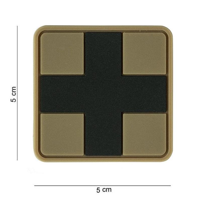Patch Erste Hilfe Kreuz schwarz-coyote