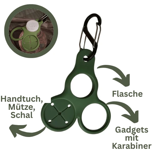Universaler Wasserflaschenhalter aus Silikon mit S-Haken