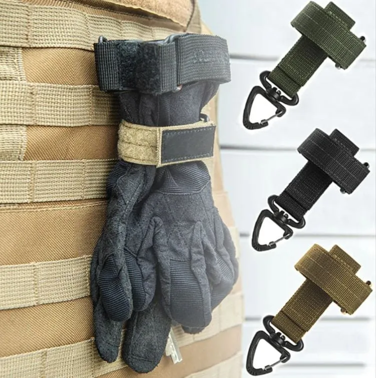 Taktische Molle Halterung für Handschuhe, Paracord & Tools mit Karabiner