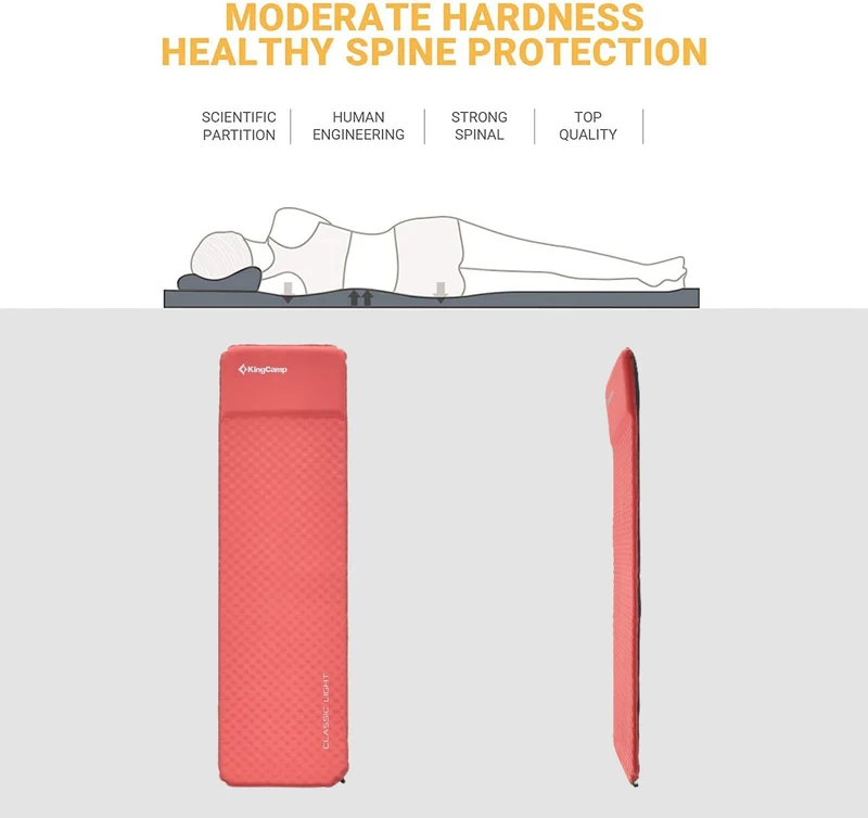 Self-Inflating Sleeping Pad with Pillow-L