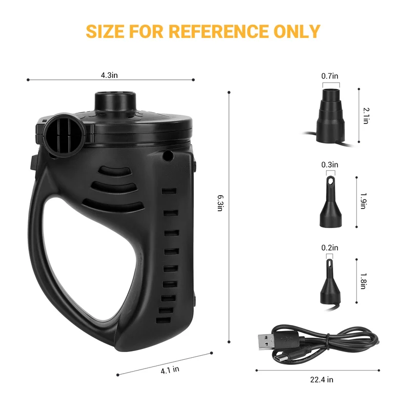 Electric Inflator Deflator Air Mattress Pump