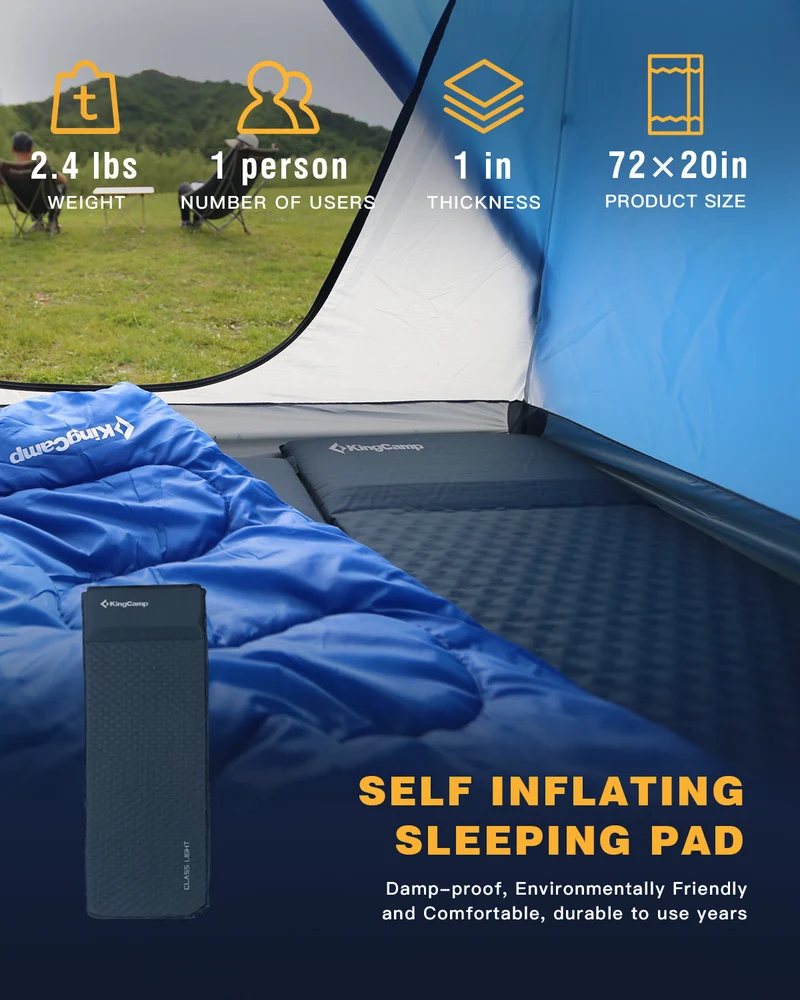Self-Inflating Sleeping Pad with Pillow-XXL