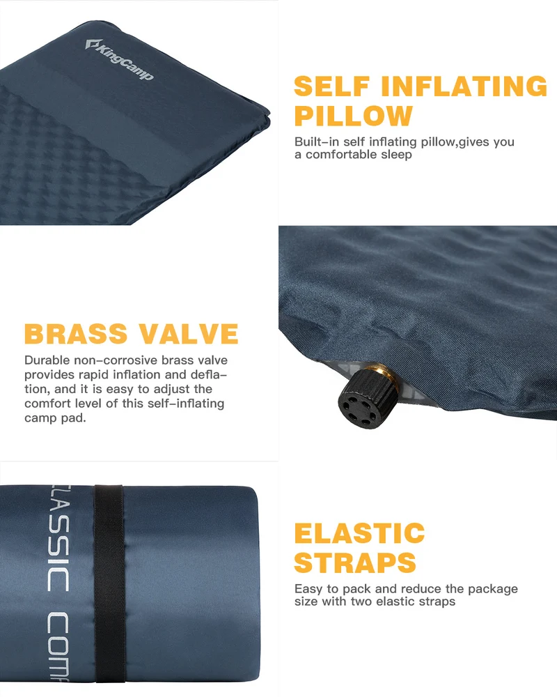 Self-Inflating Sleeping Pad with Pillow-XXL