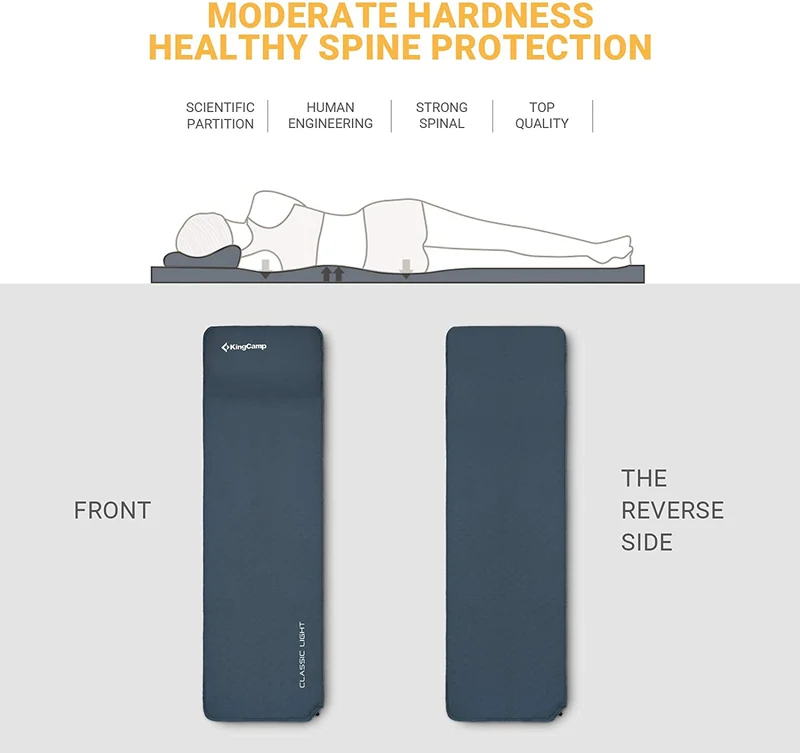 Self-Inflating Sleeping Pad with Pillow-XXL