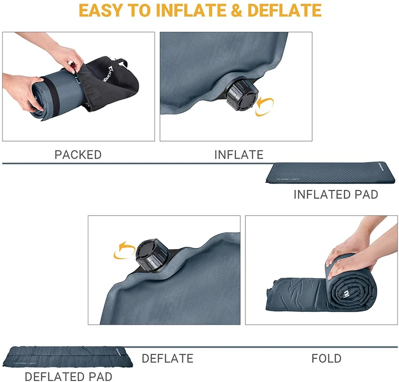 Self-Inflating Sleeping Pad with Pillow-XXL