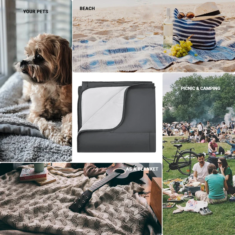 Sandproof Waterproof Picnic Blanket Beach Mat