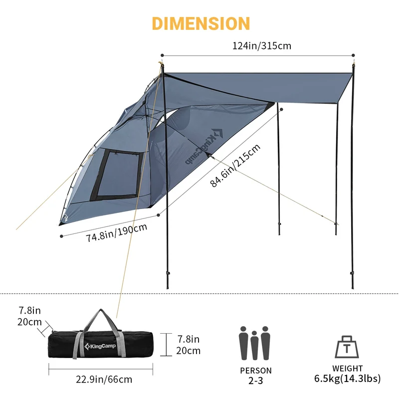 SUV Awning Shelter Tent for Camping