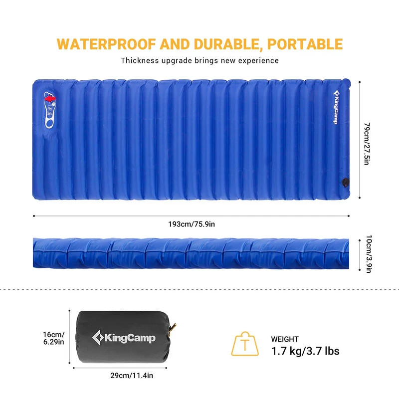 Inflatable Air Foot Press Sleeping Pad Single/Double