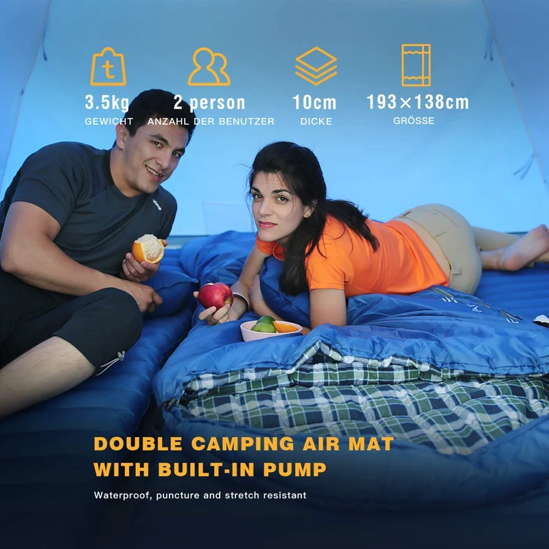 Inflatable Air Foot Press Sleeping Pad Single/Double