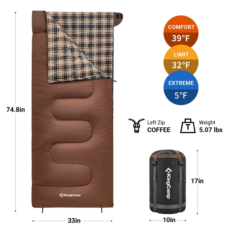 32F 3 Season Cotton Flannel Sleeping Bag