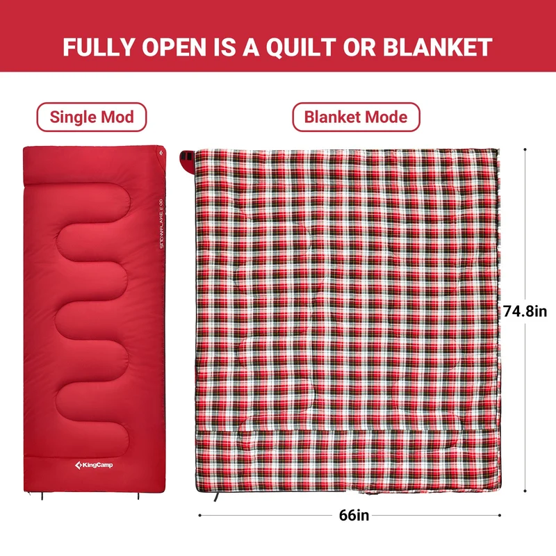 32F 3 Season Cotton Flannel Sleeping Bag